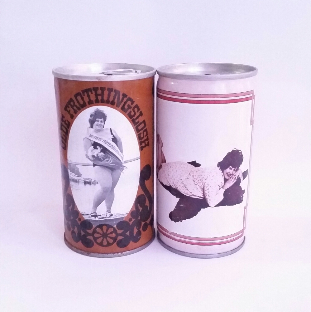 Set of 2 Antique Beer Cans Collectible Man Cave